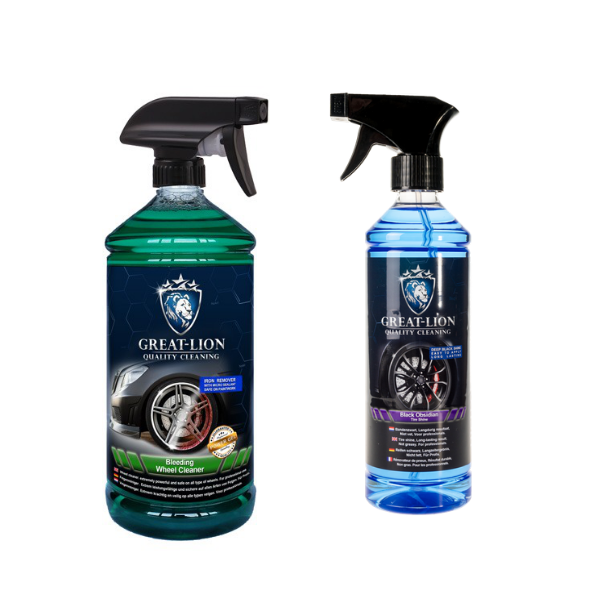 Combinatie Great Lion Velgenreiniger en Black Obsidian
